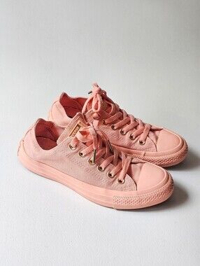 Converse Chuck Taylor All Star Coral Pink Canvas Low Top Sneakers Women's Size 7